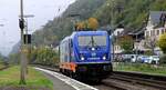 Raildox 187 318-1 auf Solotour Durchfahrt in Oberwesel 25.10.203