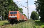 DB 189 071-4 + 189 033 mit Erzleerzug bei Boisheim 06.06.2024