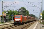 DB 189 053-2 + 189 070 mit Kohlenzug, Anrath 07.06.2024