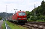 DB 193 324-1, REV/MMAL/09.05.18 mit Fercam KLV in der Ausweiche Boppard-Pellen.