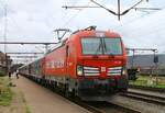 ELL/ELOC/Snälltåget 193 288 hat nach dem Systemwechsel mit dem Snälltåget D 304 aus Innsbruck Hbf Probleme beim Anfahren, Pattburg/Padbotg 31.07.2023