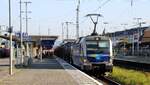 Railpool/RTB Cargo 193 824-0 mit Autotransportzug Durchfahrt Koblenz Hbf.