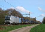 Railpool 193 162, REV/MMAL/20.12.23, vor blauem Containerzug, Farhus/DK 10.04.2024 