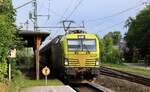 ATLU/GreenCargo 193 409 mit Volvo-Zug Durchfahrt Jübek am 14.06.2024