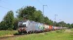 RP 193 145 + 106 mit Tragwagenzug, Baumschule bei Kaldenkirchen 08.06.2024 