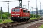 DB 111 137-6 REV/EDOB/30.07.24 bei der Durchfahrt in Bingen am Rhein am 07.08.2024