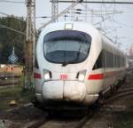 ICE 1508 von Mnchen Hbf nach Warnemnde bei der Durchfahrt in Rostock-Bramow.22.08.2013