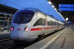 411 081-3 stand als ICE 1207 von Rostock Hbf nach Mnchen Hbf im Rostocker Hbf.27.08.2014