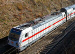 Die 147 564-9 (91 80 6147 564-9 D-DB – IC 4888) der DB Fernverkehr am 07.03.2022 beim Rudersdorfer Tunnel.