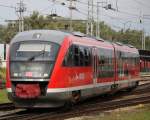 RB12 von Rostock Hbf nach Graal-Mritz bei der Ausfahrt im Rostocker Hbf.17.08.2014