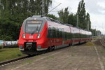 442 349 als S1(Warnemnde-Rostock)bei der Einfahrt im Haltepunkt Rostock-Holbeinplatz.28.06.2016