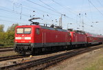 112 107+143 333-3 mit RE 18490 von Berlin Hbf(tief)nach Warnemnde bei der Einfahrt im Rostocker Hbf.25.09.2016