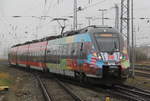 442 854 als S1(Rostock-Warnemnde)bei der Bereitstellung im Rostocker Hbf.25.11.2016