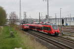 442 350 als S3(Warnemünde-Güstrow)bei der Ausfahrt im Rostocker Hbf.21.04.2017