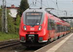 442 855 als S1(Rostock-Warnemünde)kurz vor der Ausfahrt im Haltepunkt Rostock-Bramow.06.05.2017