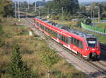 442 845 als S3(Rostock-Warnemünde)bei der Einfahrt im Haltepunkt Warnemünde-Werft.16.09.2017