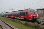 442 357 stand am Vormittag des 04.12.2019 in Warnemünde-Werft.