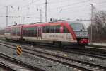 Pociąg do Kultury als RB 11(Rostock-Tessin)bei der Ausfahrt im Rostocker Hbf