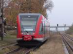 RB13 von Rahtenow Richtung Stendal kurz vor der Ausfahrt in Schnhausen/Elbe.(28.10.07)