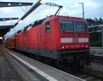 143 250-9 mit S2 von Warnemnde Richtung Gstrow kurz nach der Ankunft im Rostocker Hbf um 06.13 Uhr.(25.08.10)