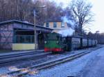 Mh52 erreichte,am 14.Januar 2012 den noch im Umbau befindlichen Bahnhof Ghren.