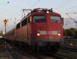 113 309-9 mit DZ 2681 von Potsdam Hbf nach Warnemnde bei der Einfahrt im Bahnhof Warnemnde.(11.07.2011)