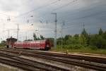 Kurz vor der Abfahrt von 110 469-4 sah es sehr bse ber dem Rostocker Hbf aus aber der Wettergott war noch gndig zum Fotografen am 28.06.2013