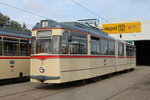 Gelenktriebwagen des Typs G4 stand am Morgen des 17.09.2016 vor dem Depot 12 in Rostock-Marienehe.