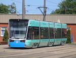 6N-2 Wagen 612 stand am Nachmittag des 10.06.2022 auf dem Betriebshof der Rostocker Straßenbahn AG.