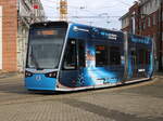 6N-2 Wagen 602 am 14.10.2023 auf dem Betriebshof der Rostocker Straßenbahn AG.