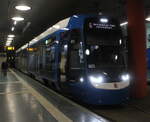 RSAG-Wagen 803 Tina  stand am Mittag des 17.04.2026 in der Haltestelle Rostock Hauptbahnhof(tief)