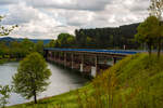 Die Doppelstockbrücke Listertal über die Biggetalsperre am 12 Mai 2013.