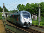 RB51 hat in Heiligenstadt den Zielbahnhof schon fast erreicht, hier am 8.6.16 in der Kurve am Krankenhaus.