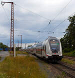 Steuerwagen voraus fährt am 01 August 2024 die IC2-Garnitur 4903 der DB Fernverkehr AG, als IC 2229 / RE 34 - Umlauf RE 52229 (Dortmund Hbf – Siegen – Dillenburg Frankfurt/Main Hbf