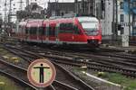 DB Regio 644 528 verlässt Köln Hbf am trüben 7.Mai 2023.