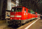 Die 111 101-2 (91 80 6111 101-2 D-DB) der DB Regio steht am 28.09.2012 mit einem RB nach Wächtersbach im Hbf Frankfurt am Main.