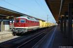 232 550-4 fr die DGT - Deutsche Gleis- und Tiefbau GmbH mit einem Bauzug in Braunschweig.