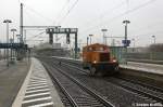 V 22-03 der EPG - Eisenbahngesellschaft Potsdam mbH als Lz in Wittenberge.