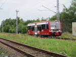 672 903 als RB Bergen/Rügen-Mukran,am 01.Juli 2023,an der Abzweigstelle Borchtitz.