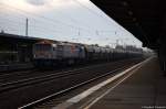 V 330.3 (250 011-4) hvle - Havelländische Eisenbahn AG mit einem Fcs Ganzzug in Berlin-Schönefeld Flughafen und fuhr weiter in Richtung Grünauer Kreuz. 04.11.2014 