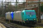 RHC 185 618 & RHC 185 521 Lz Hamburg-Harburg Richtung Hamburg-Waltershof am 01.04.2015