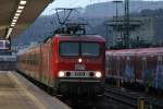 MEG605 mit RB81 von Koblenz Hbf Richtung Trier Hbf bei der Bereitstellung im Hbf Koblenz.(11.12.10)