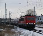 MEG 701(155 124-1)mit MEG-Pendel von Rdersdorf nach Wismar bei der Einfahrt im Bahnhof Wismar.10.02.2012 