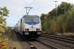 146 534-3 verläßt den Tostedter Bahnhof.