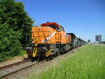 NRail 271 026 rangierte,am 07.Juni 2021,im Greifswalder Hafen Ladebow.