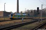 VT 646.042 (646 042-1) ODEG - Ostdeutsche Eisenbahn GmbH als OE51 (OE 68974) von Brandenburg Hbf nach Rathenow, bei der Einfahrt in Rathenow.