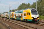 445 111-8 abgestellt im Bahnhof Rostock-Bramow.08.08.2015