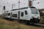 4746 301 als RE9(Rostock-Sassnitz)bei der Ausfahrt im Rostocker Hbf.14.02.2020