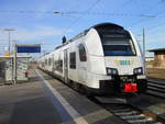 Der ODEG 4746 801 pendelte am 05.April 2020 zwischen Bergen/Rügen und Stralsund Rügendamm.Aufnahme in Bergen/Rügen.