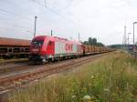 OHE 270082 rangierte a, 06.August 2010 einen Holzzug in Bergen/Rgen zusammen.